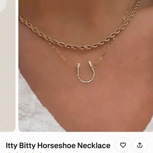 Gold Horseshoe Necklace